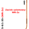 Uziemiacz przenośny jednozaciskowy do szyn płaskich U1-P-5-9/1-35-(WR-2z)