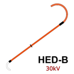 Hak ewakuacyjny HED-B do 30kV. Ratowanie osób rażonych prądem elektrycznym. Grafika.